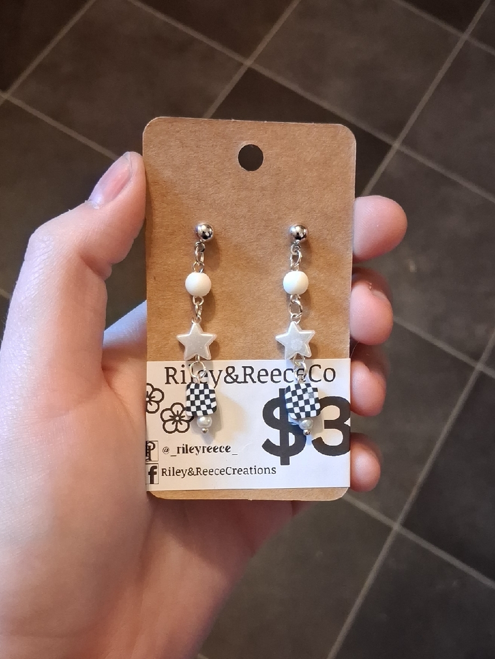 Checker Earrings!!